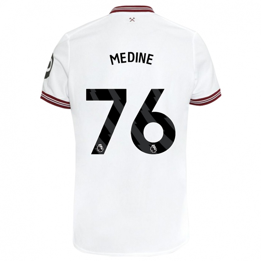 Kandiny Herren Jethro Medine #76 Weiß Auswärtstrikot Trikot 2023/24 T-Shirt