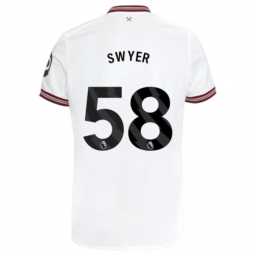 Kandiny Herren Kamarai Swyer #58 Weiß Auswärtstrikot Trikot 2023/24 T-Shirt