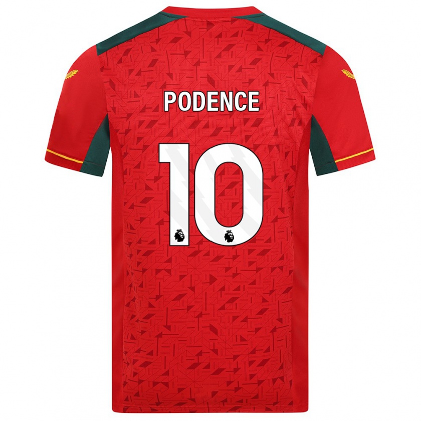Kandiny Herren Daniel Podence #10 Rot Auswärtstrikot Trikot 2023/24 T-Shirt