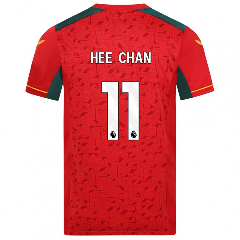 Kandiny Herren Hee-Chan Hwang #11 Rot Auswärtstrikot Trikot 2023/24 T-Shirt