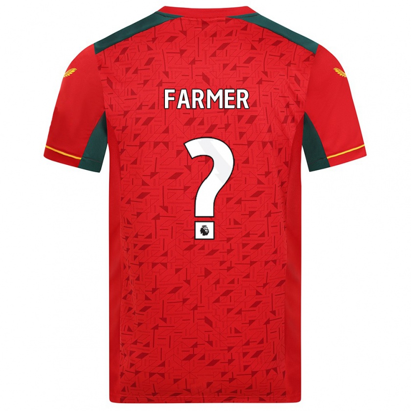 Kandiny Herren Owen Farmer #0 Rot Auswärtstrikot Trikot 2023/24 T-Shirt