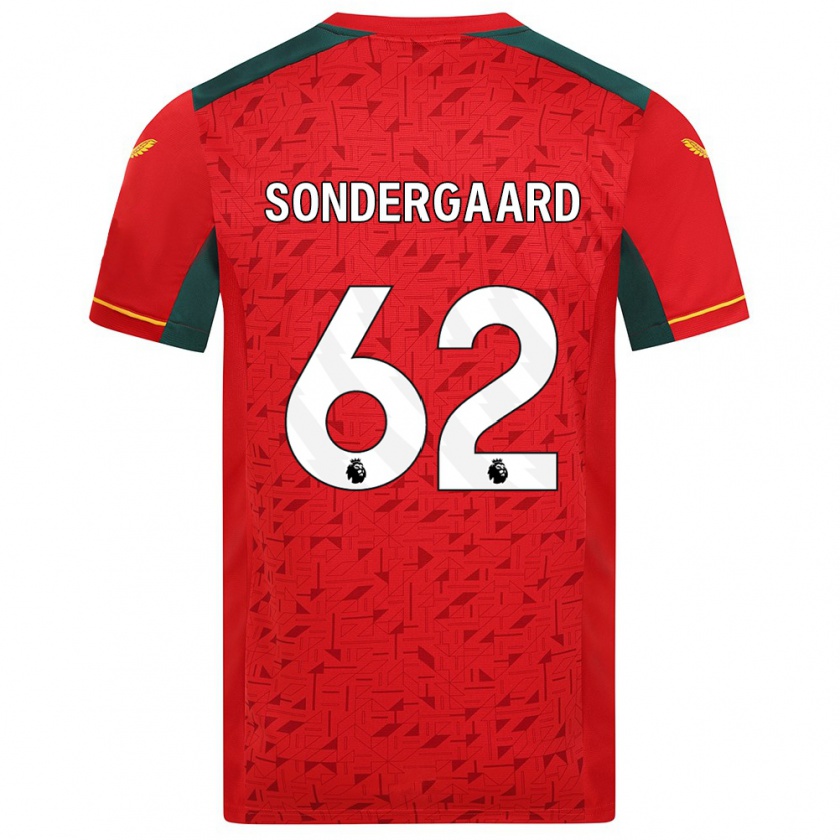 Kandiny Herren Andreas Sondergaard #62 Rot Auswärtstrikot Trikot 2023/24 T-Shirt