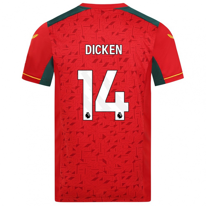 Kandiny Herren Amy Dicken #14 Rot Auswärtstrikot Trikot 2023/24 T-Shirt