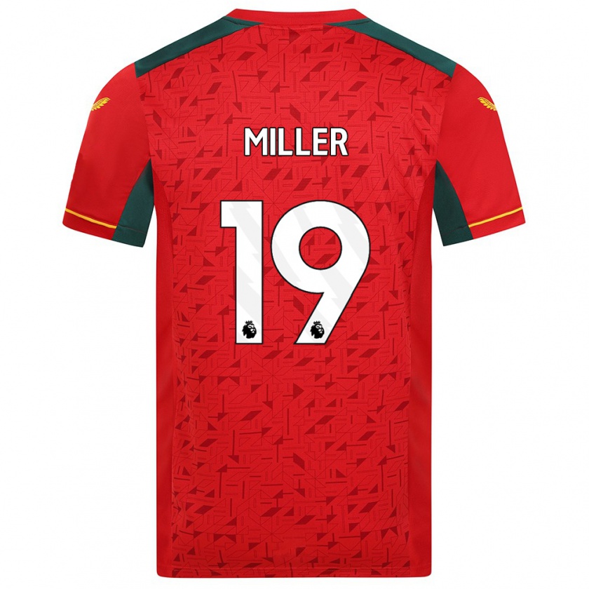 Kandiny Herren Ali Miller #19 Rot Auswärtstrikot Trikot 2023/24 T-Shirt