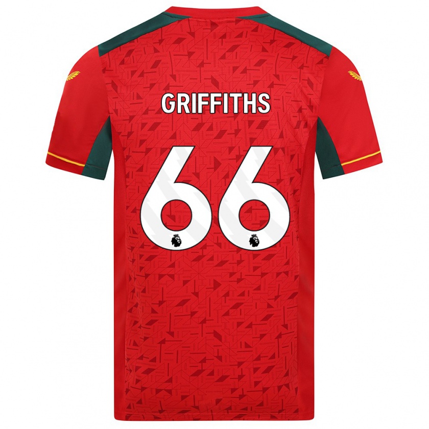 Kandiny Herren Harvey Griffiths #66 Rot Auswärtstrikot Trikot 2023/24 T-Shirt