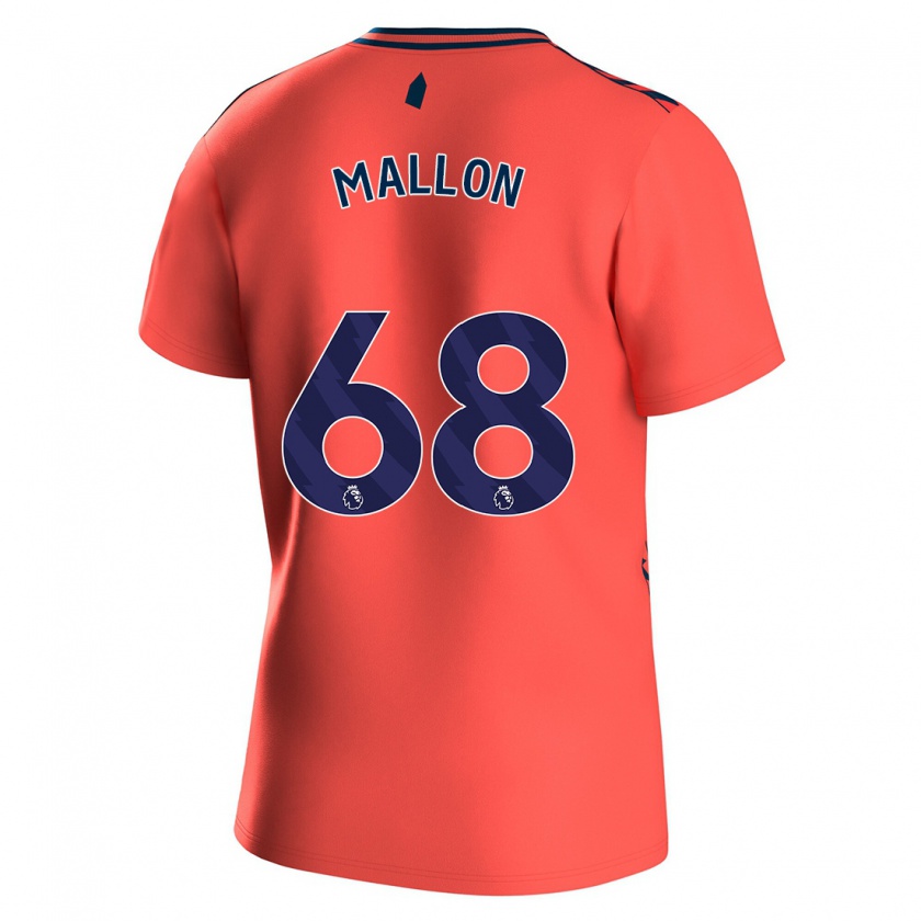 Kandiny Herren Mathew Mallon #68 Koralle Auswärtstrikot Trikot 2023/24 T-Shirt