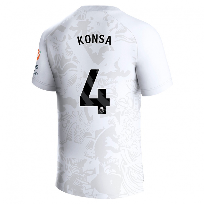 Kandiny Herren Ezri Konsa #4 Weiß Auswärtstrikot Trikot 2023/24 T-Shirt