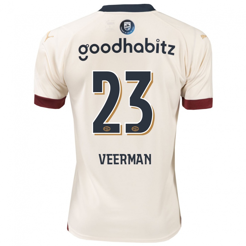 Kandiny Herren Joey Veerman #23 Cremefarben Auswärtstrikot Trikot 2023/24 T-Shirt