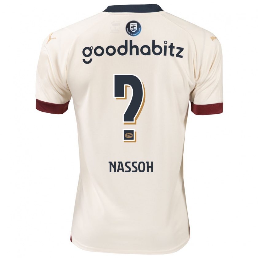 Kandiny Herren Mohamed Nassoh #0 Cremefarben Auswärtstrikot Trikot 2023/24 T-Shirt