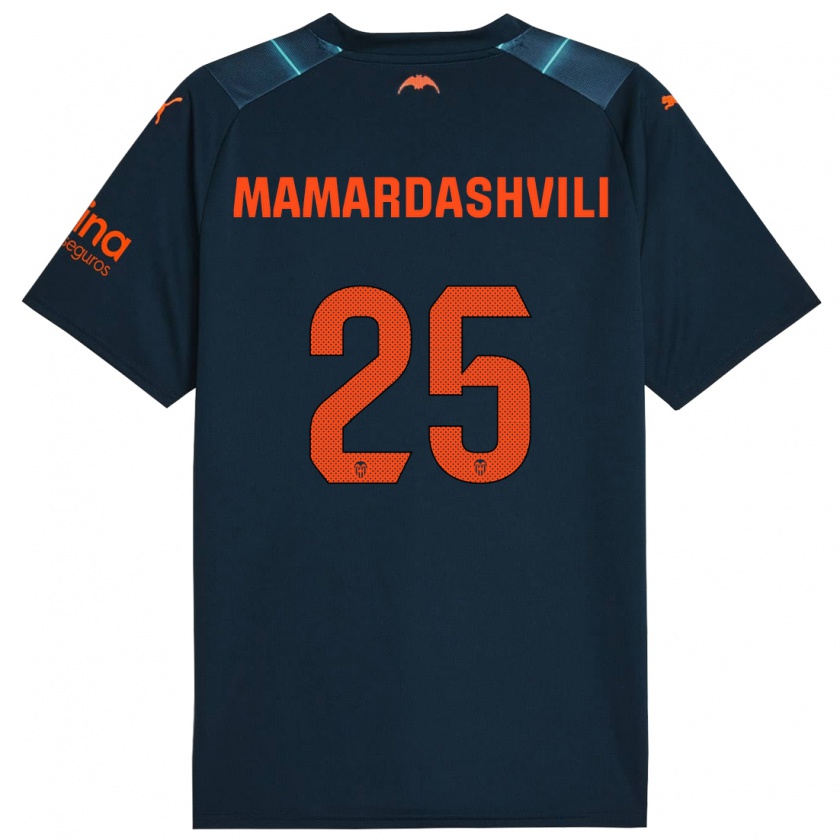 Kandiny Herren Giorgi Mamardashvili #25 Marineblau Auswärtstrikot Trikot 2023/24 T-Shirt