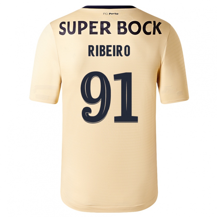 Kandiny Herren Gonçalo Ribeiro #91 Beige-Gold Auswärtstrikot Trikot 2023/24 T-Shirt