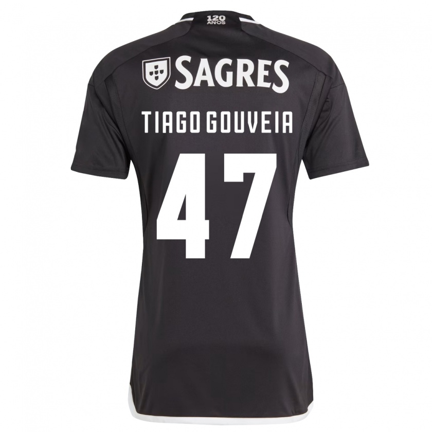 Kandiny Herren Tiago Gouveia #47 Schwarz Auswärtstrikot Trikot 2023/24 T-Shirt