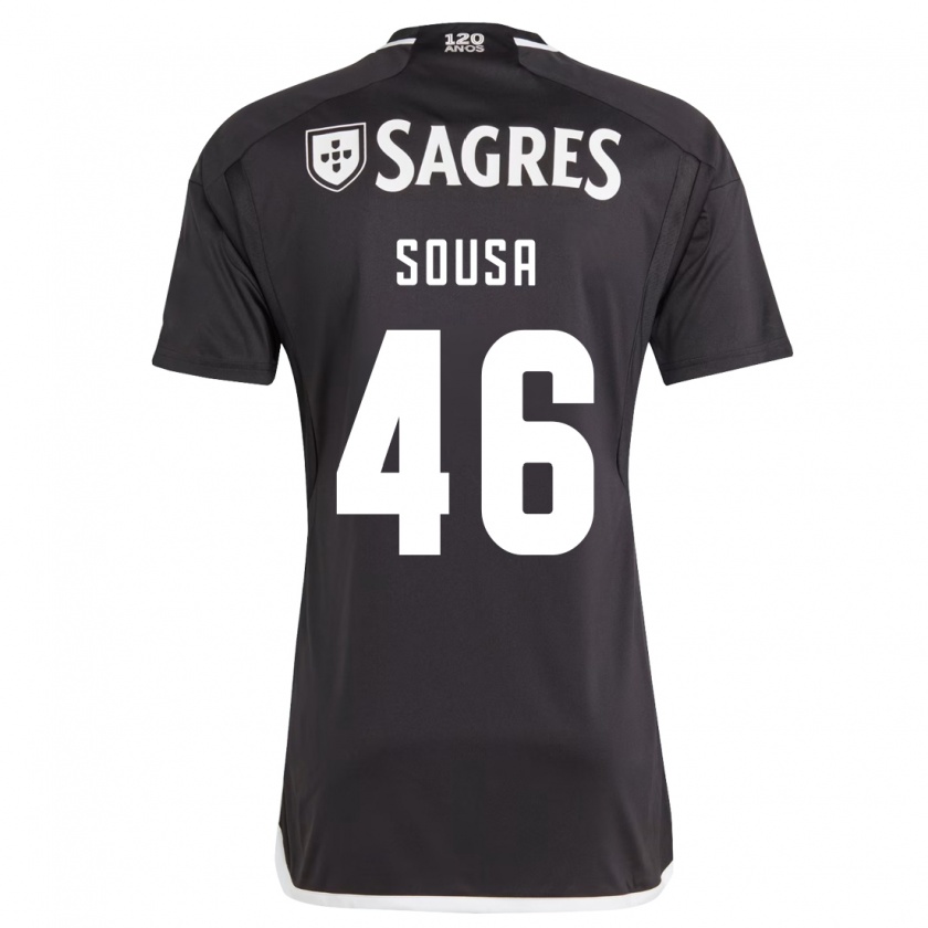 Kandiny Herren Gerson Sousa #46 Schwarz Auswärtstrikot Trikot 2023/24 T-Shirt