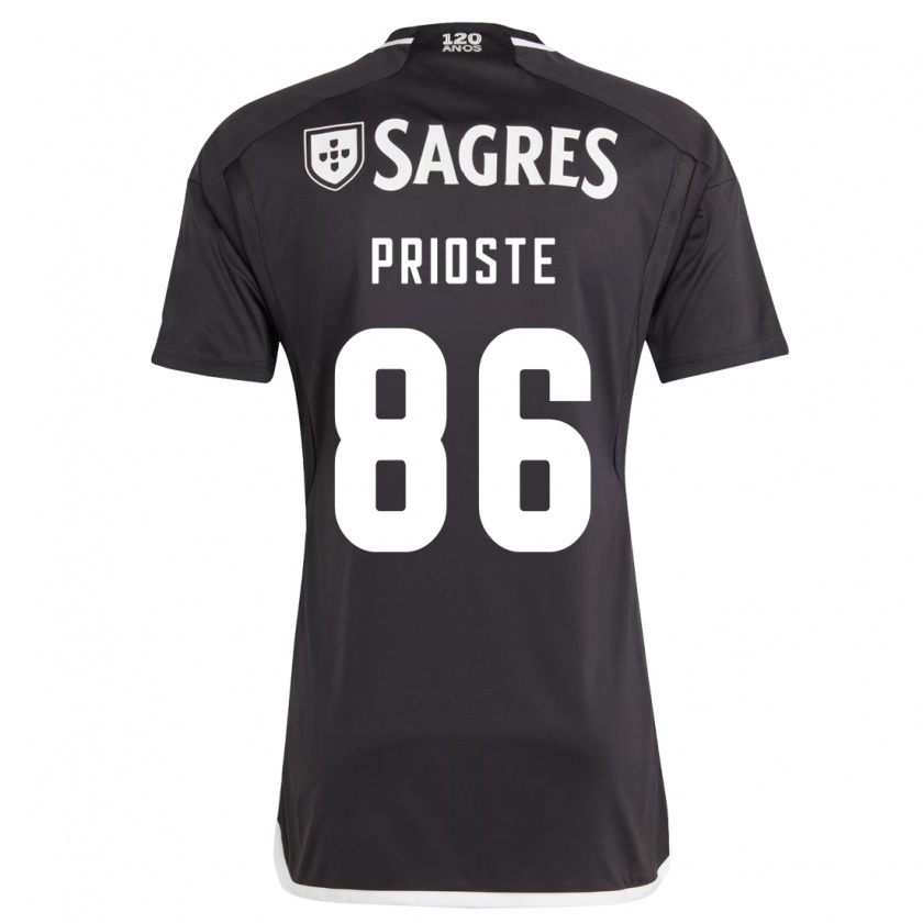 Kandiny Herren Diogo Prioste #86 Schwarz Auswärtstrikot Trikot 2023/24 T-Shirt