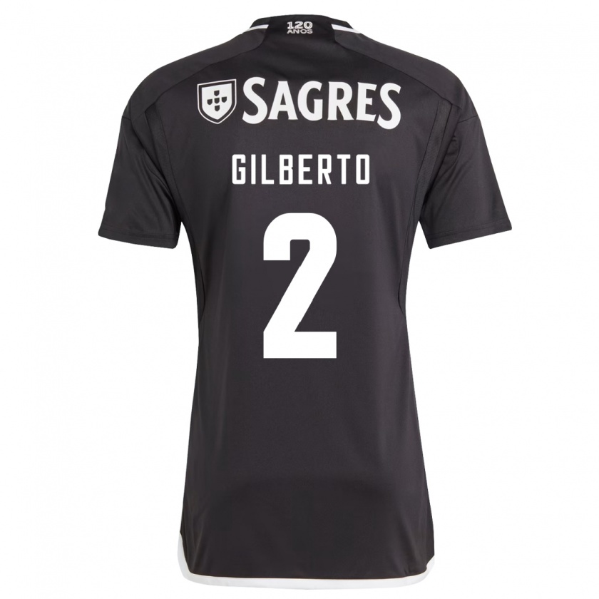 Kandiny Herren Gilberto #2 Schwarz Auswärtstrikot Trikot 2023/24 T-Shirt