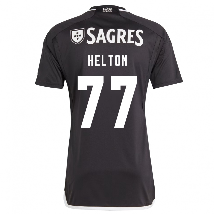Kandiny Herren Helton Leite #77 Schwarz Auswärtstrikot Trikot 2023/24 T-Shirt