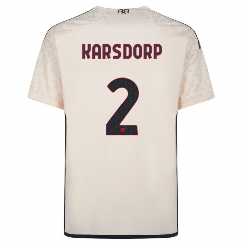 Kandiny Herren Rick Karsdorp #2 Cremefarben Auswärtstrikot Trikot 2023/24 T-Shirt