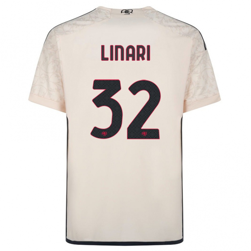 Kandiny Herren Elena Linari #32 Cremefarben Auswärtstrikot Trikot 2023/24 T-Shirt