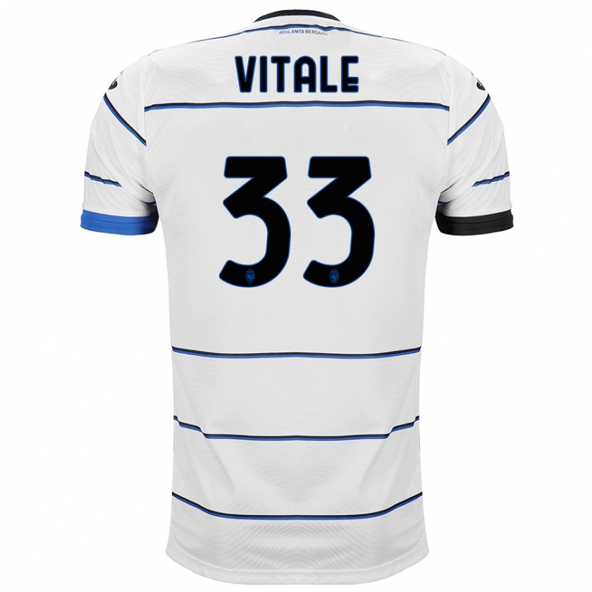 Kandiny Herren Francesca Vitale #33 Weiß Auswärtstrikot Trikot 2023/24 T-Shirt