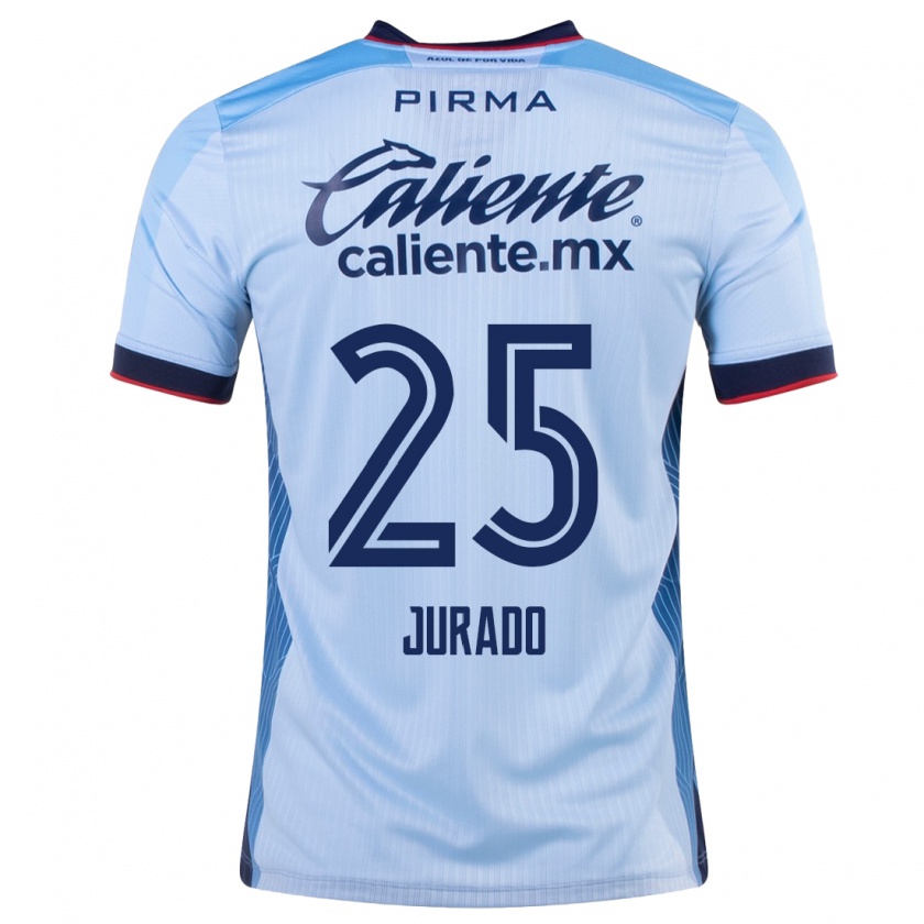 Kandiny Herren Sebastián Jurado #25 Himmelblau Auswärtstrikot Trikot 2023/24 T-Shirt