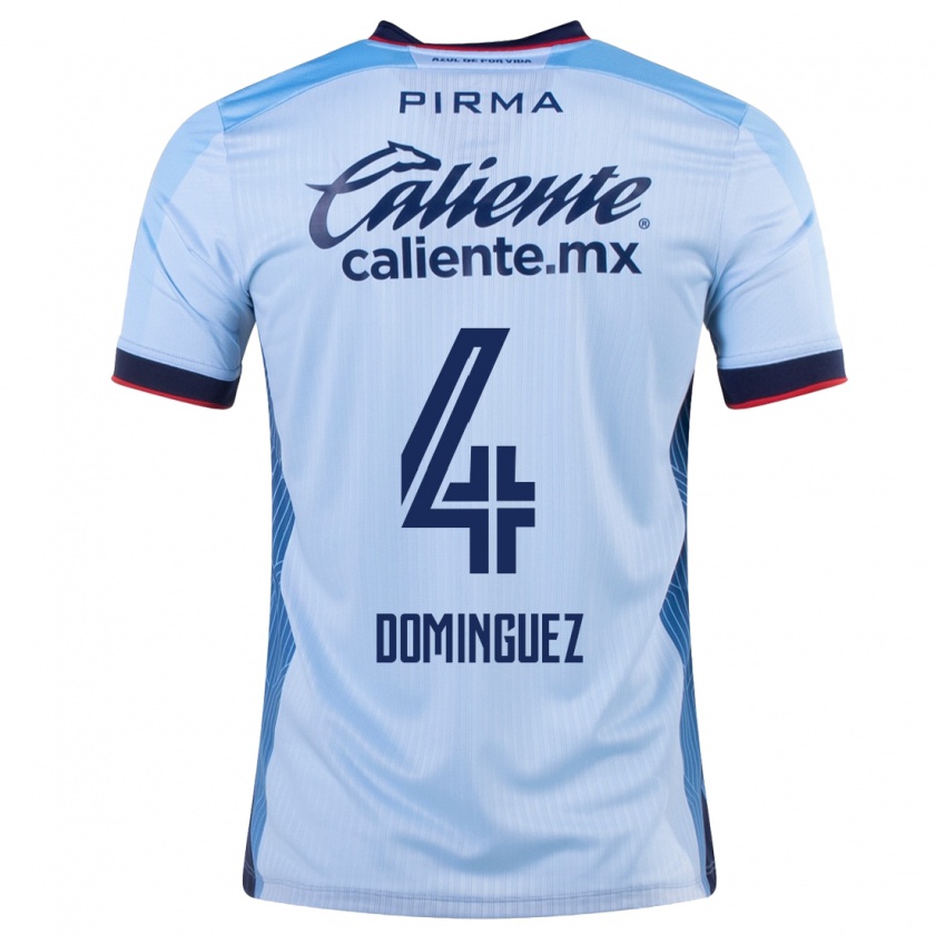 Kandiny Herren Julio Cesar Dominguez #4 Himmelblau Auswärtstrikot Trikot 2023/24 T-Shirt
