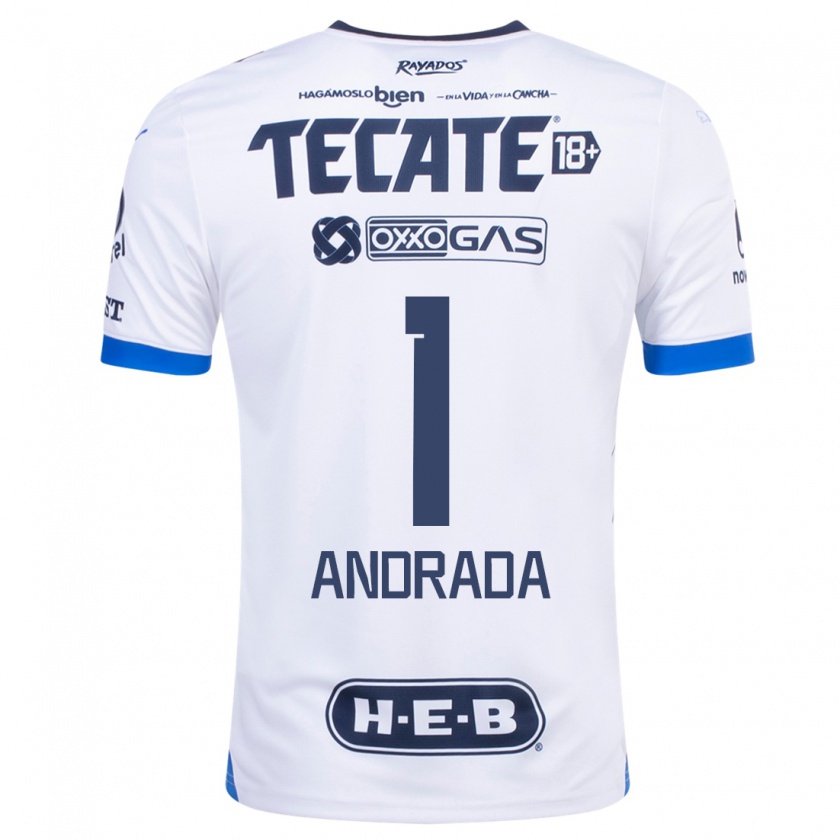 Kandiny Herren Esteban Andrada #1 Weiß Auswärtstrikot Trikot 2023/24 T-Shirt