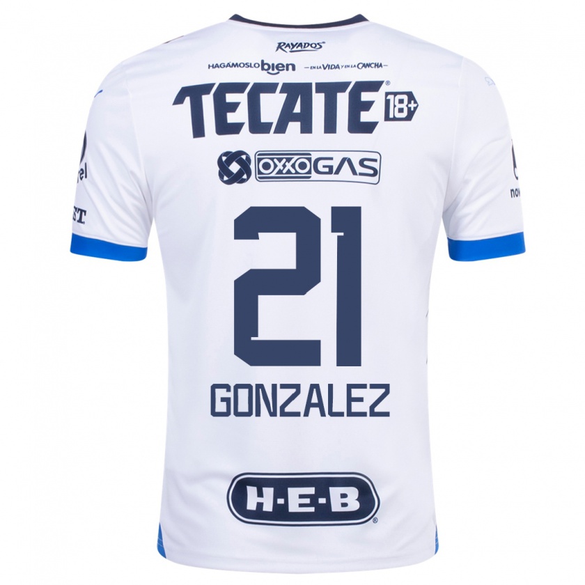 Kandiny Herren Alfonso Gonzalez #21 Weiß Auswärtstrikot Trikot 2023/24 T-Shirt