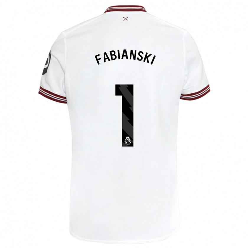 Kandiny Damen Lukasz Fabianski #1 Weiß Auswärtstrikot Trikot 2023/24 T-Shirt