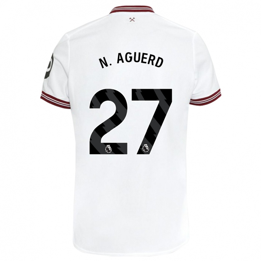 Kandiny Damen Nayef Aguerd #27 Weiß Auswärtstrikot Trikot 2023/24 T-Shirt