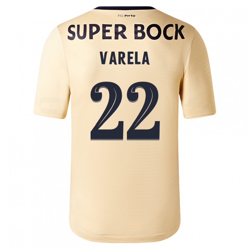 Kandiny Damen Alan Varela #22 Beige-Gold Auswärtstrikot Trikot 2023/24 T-Shirt