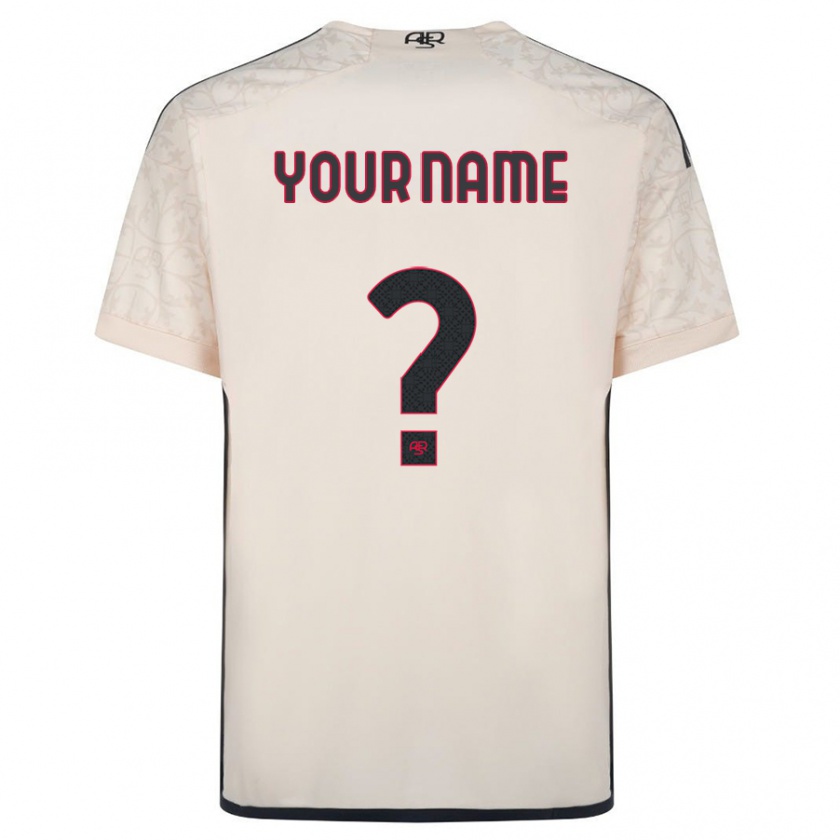 Kandiny Damen Ihren Namen #0 Cremefarben Auswärtstrikot Trikot 2023/24 T-Shirt