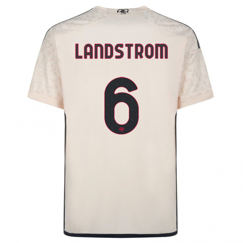 Kandiny Damen Elin Landstrom #6 Cremefarben Auswärtstrikot Trikot 2023/24 T-Shirt