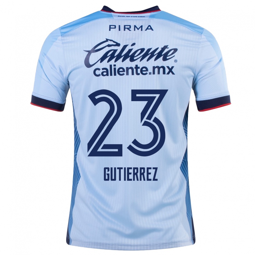 Kandiny Damen Ivonne Gutierrez #23 Himmelblau Auswärtstrikot Trikot 2023/24 T-Shirt