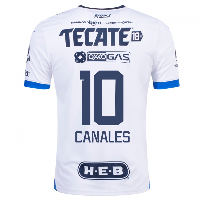 Kandiny Damen Sergio Canales #10 Weiß Auswärtstrikot Trikot 2023/24 T-Shirt