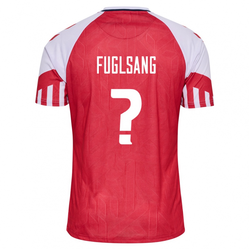 Kandiny Kinder Dänische Adam Fuglsang #0 Rot Heimtrikot Trikot 24-26 T-Shirt