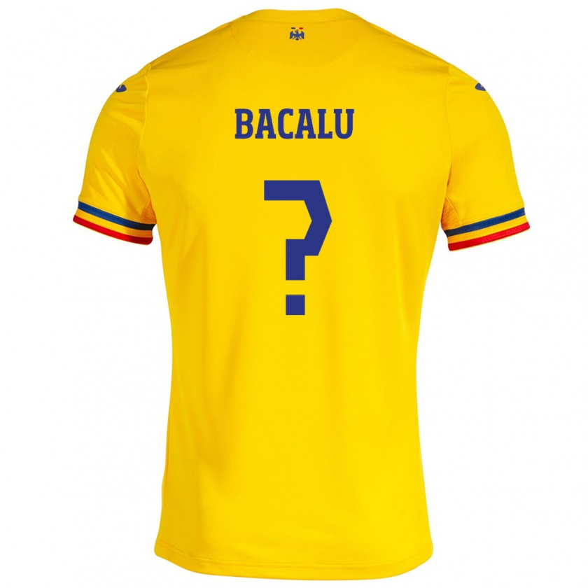 Kandiny Kinder Rumänische Bogdan Bacalu #0 Gelb Heimtrikot Trikot 24-26 T-Shirt