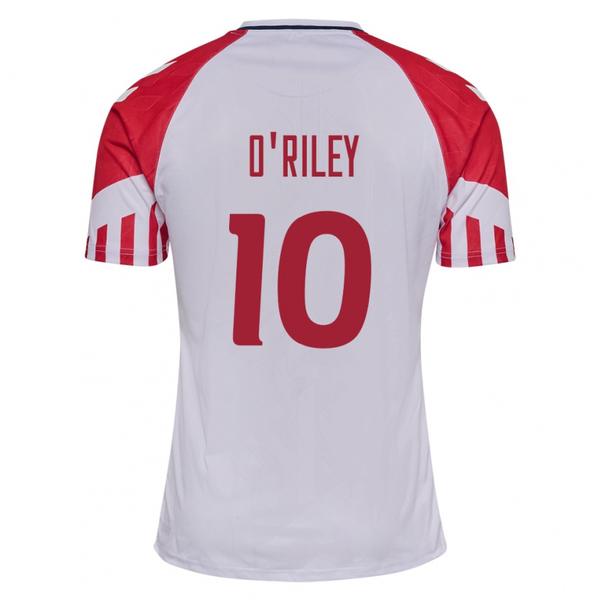 Kandiny Kinder Dänische Matt O'riley #10 Weiß Auswärtstrikot Trikot 24-26 T-Shirt