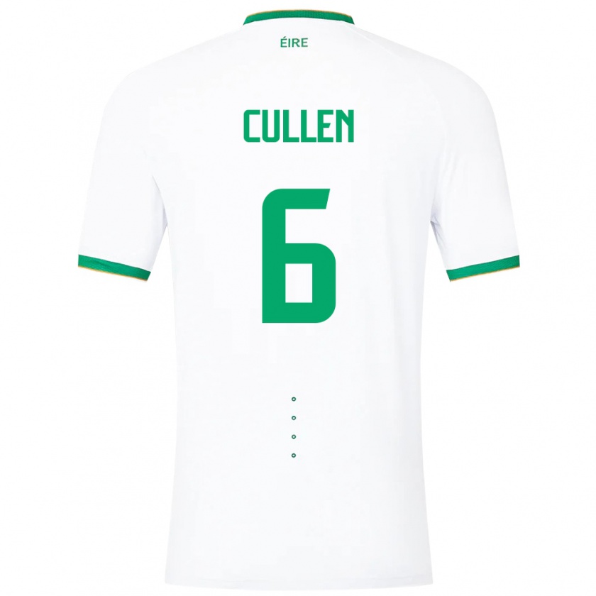 Kandiny Kinder Irische Josh Cullen #6 Weiß Auswärtstrikot Trikot 24-26 T-Shirt
