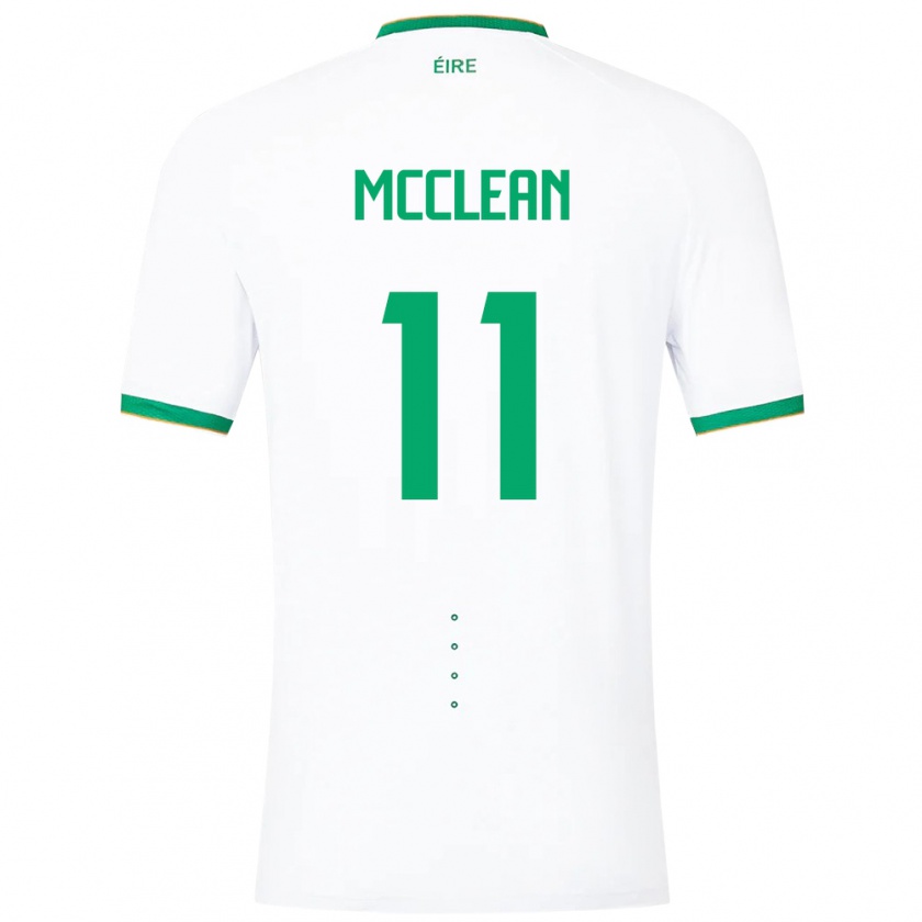 Kandiny Kinder Irische James Mcclean #11 Weiß Auswärtstrikot Trikot 24-26 T-Shirt