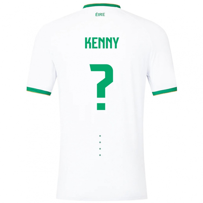 Kandiny Kinder Irische Johnny Kenny #0 Weiß Auswärtstrikot Trikot 24-26 T-Shirt
