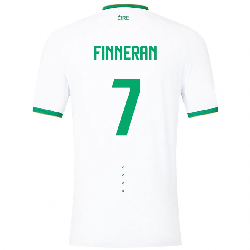 Kandiny Kinder Irische Rory Finneran #7 Weiß Auswärtstrikot Trikot 24-26 T-Shirt