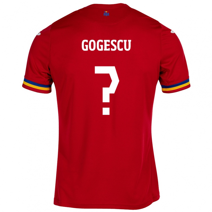 Kandiny Kinder Rumänische George Gogescu #0 Rot Auswärtstrikot Trikot 24-26 T-Shirt