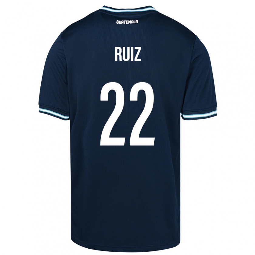 Kandiny Kinder Guatemala Kevin Ruiz #22 Blau Auswärtstrikot Trikot 24-26 T-Shirt