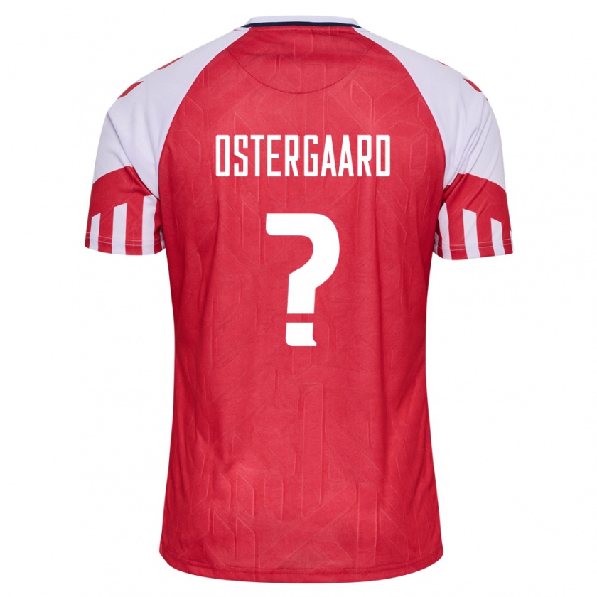 Kandiny Herren Dänische Christian Östergaard #0 Rot Heimtrikot Trikot 24-26 T-Shirt