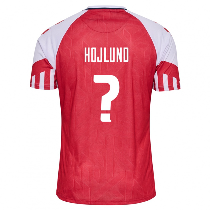 Kandiny Herren Dänische Oscar Höjlund #0 Rot Heimtrikot Trikot 24-26 T-Shirt