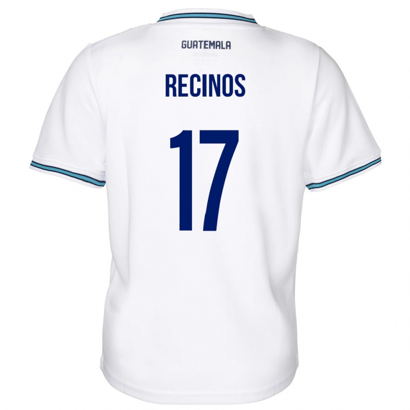 Kandiny Herren Guatemala Antony Recinos #17 Weiß Heimtrikot Trikot 24-26 T-Shirt