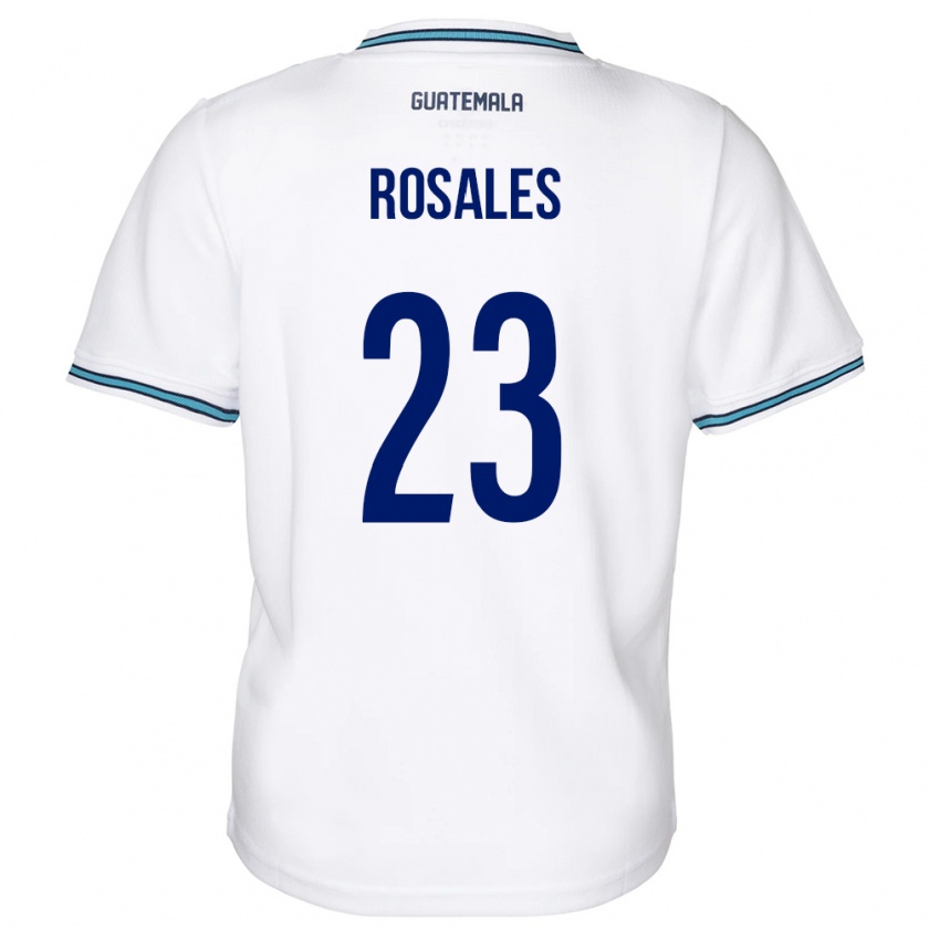 Kandiny Herren Guatemala Yareni Rosales #23 Weiß Heimtrikot Trikot 24-26 T-Shirt