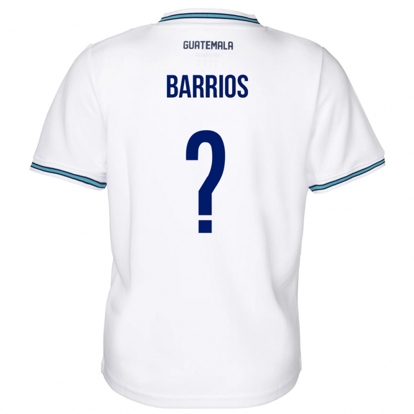 Kandiny Herren Guatemala Jeniffer Barrios #0 Weiß Heimtrikot Trikot 24-26 T-Shirt