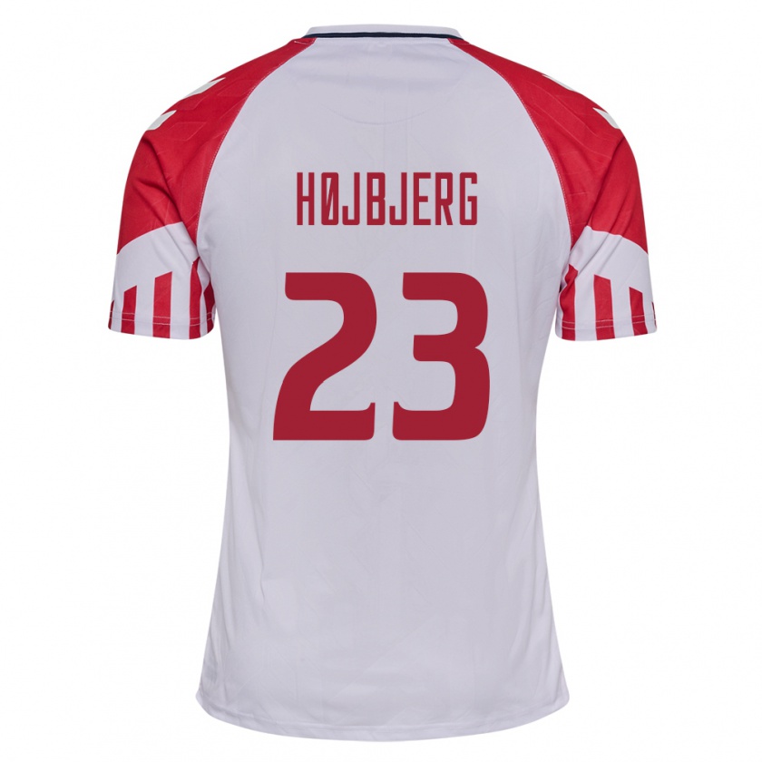 Kandiny Herren Dänische Pierre-Emile Højbjerg #23 Weiß Auswärtstrikot Trikot 24-26 T-Shirt