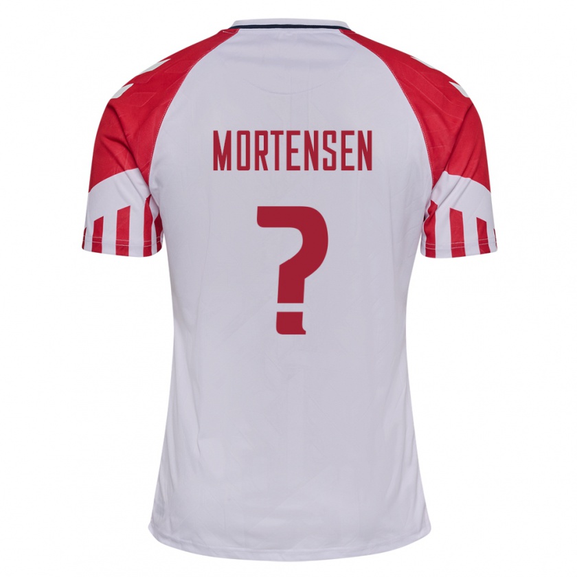 Kandiny Herren Dänische Malthe Mortensen #0 Weiß Auswärtstrikot Trikot 24-26 T-Shirt